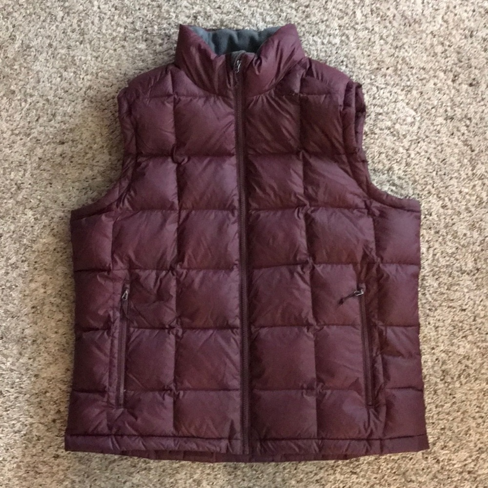 Maroon Puffer Vest - Eddie Bauer- Men’s Large
